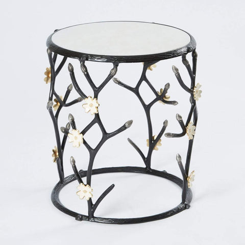 Floral Detail Accent Table - Lifestyle