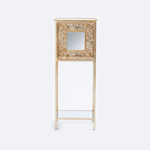 Metallic Square Accent Table - 32.5x32.5x82 cms - Lifestyle