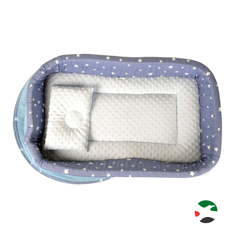 Little Angel - Baby Bed w/Comfy Paddings - Blue