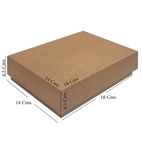 Small 12Pc Pack Premium Brown Kraft Two Piece Gift Boxes 18 x 14 x 6.5 Cms - Willow