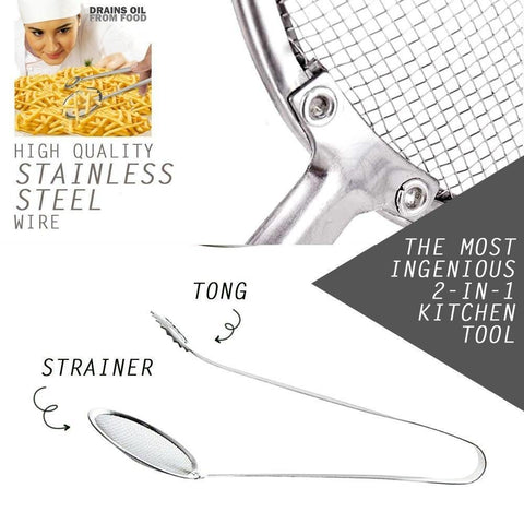 Steel Frying Mesh Tong
