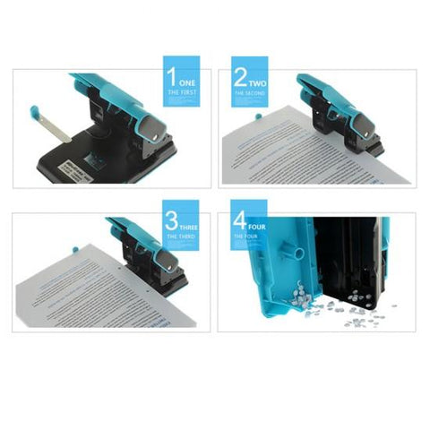 2 Hole Punch, Adjustable Heavy Duty Hole Punch, 70 Sheets Capacity, 5.5mm.