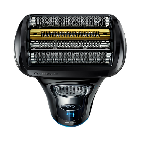 Braun Series 9 9240s Wet & Dry shaver with travel pouch, black / blue.