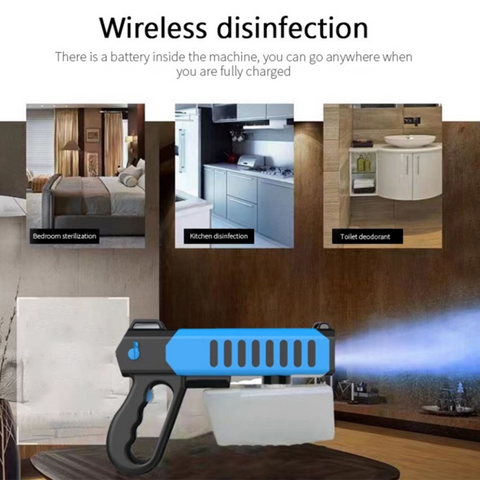 Electric Disinfecting Nano Atomized Blue Light Disinfection Sprayer RZ-W2 - Pink