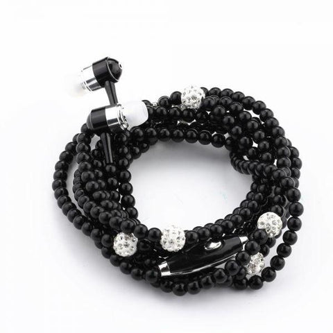 Bead Necklace Style Stereo Earphone - SquareDubai