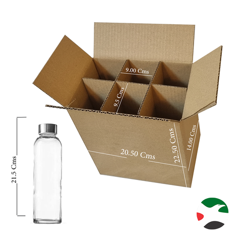 Willow 6 Bottle Packaging Carton 22.5x20.50x14.00 Cms, – (10Pc Pack) - Willow