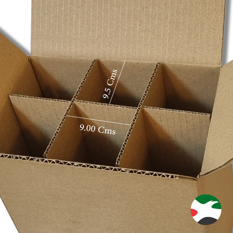 Willow 6 Bottle Packaging Carton 22.5x20.50x14.00 Cms, – (10Pc Pack) - Willow