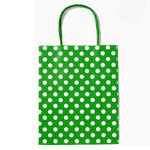 Red Polka DOT Biodegradable, Food Safe Ink & Paper, Premium Quality  Kraft Bag 21x15x8cm (12 Pc Pack)