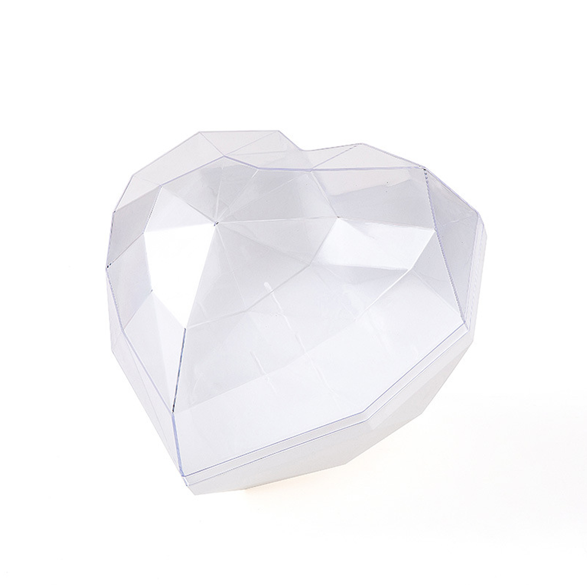 Heart Shaped Acrylic Transparent Flower Rose Gift Box / Flower Box / Grey Gift Box - Willow