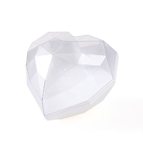 Heart Shaped Acrylic Transparent Flower Rose Gift Box / Flower Box / Grey Gift Box - Willow