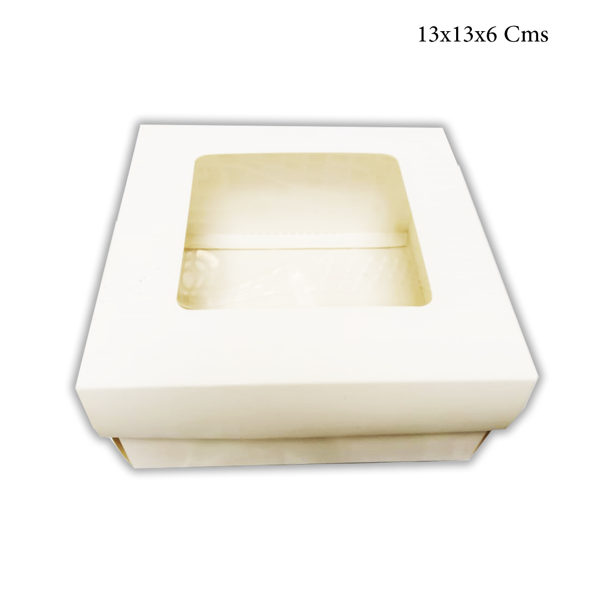 WILLOW White Kraft Paper Gift Packaging Box with PVC Clear Window Wedding Favor 12Pc Pack (26x20x8Cms)