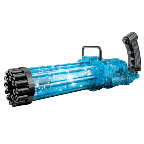 Bubble Gun, 21-Hole Automatic Bubble Maker Machine, Water Gun Kids Toys - Yellow