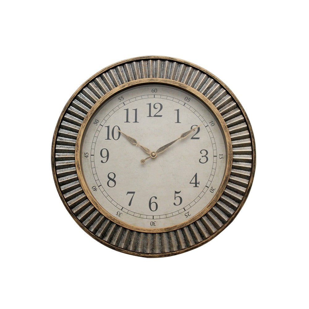 AW19 Lexie Wall Clock Antique Silver 16 inch L1583