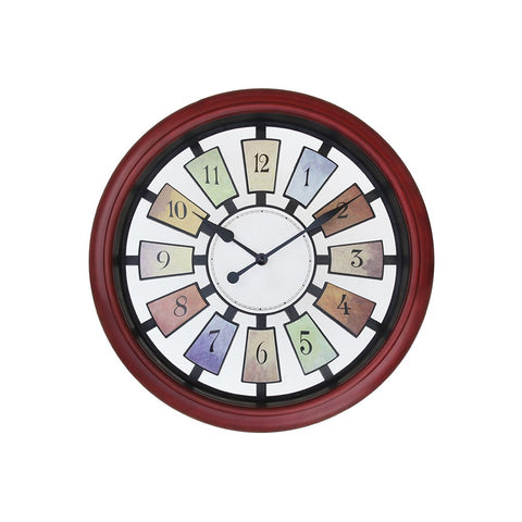 AW19 Stolpa Tiled Wall Clock  Brown