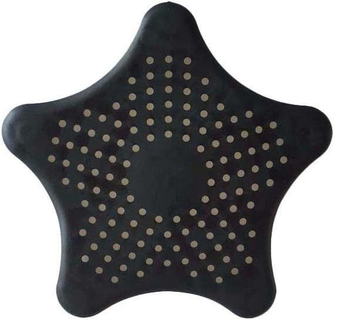 Drainer Basin Shaped Star-Silicone, Black - SquareDubai