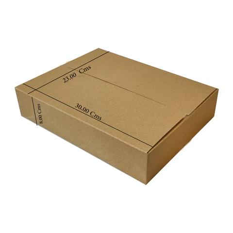 Kraft Corrugated E Flute Carton with 12 Dividers 30x23x8 Cm – (10Pc Pack) - Willow