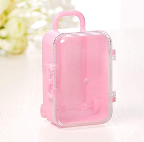 Candy Sweets Baggage Box Party Favors Giveaway Gifts 24 pieces - 7.5x3.5x5cm (Pink) - Willow