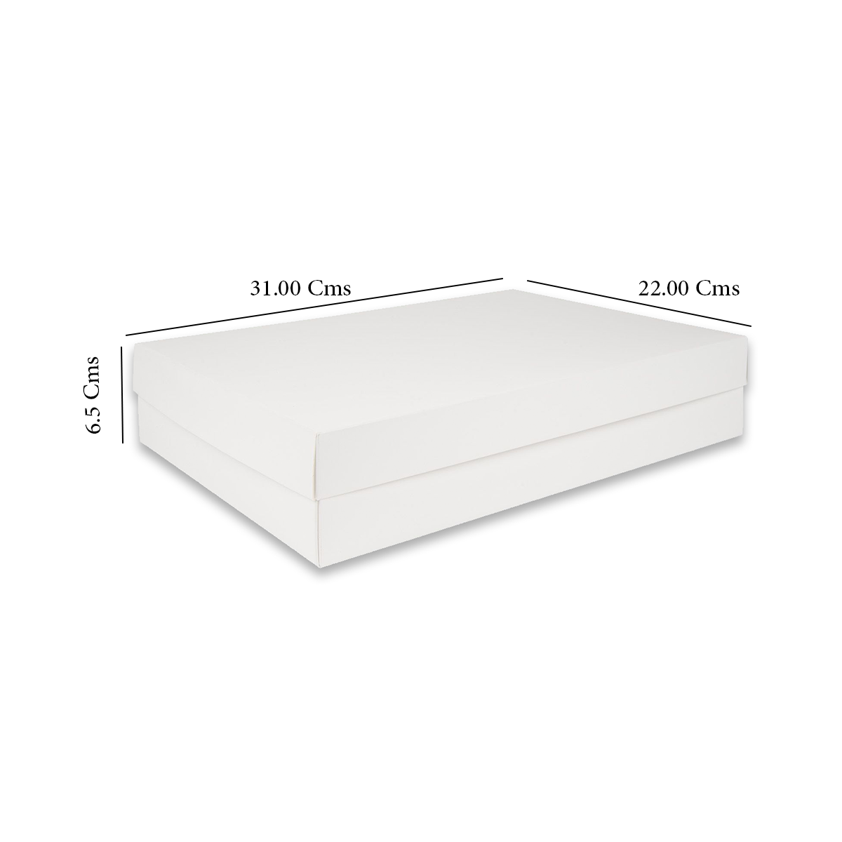 Willow White Cardboard Gift Box with Lids, for Clothes, 12Pc Pack Size 35x26.5x6.5Cms - White