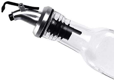 Vinegar and Olive Oil Dispenser Glass Bottle  with Lever-Release Snap Lids for Controlled Pouring 2 Pack