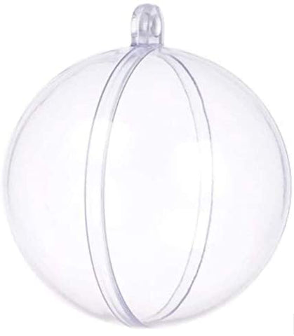 5 sets of transparent fillable decoration balls, DIY plastic acrylic filled balls for party decoration （size 8 CM）