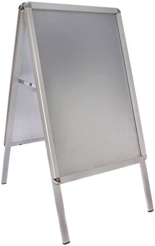 Olmecs A1 Aluminium Pavement Display Board with Snap Frame - Silver