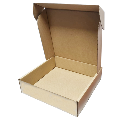 E-Commerce Kraft Paper Box Brown Corrugated E-Flute Carton 32x30x8.5 Cm (10Pc Pack) - Willow