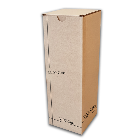 Heavy Duty Long Brown Corrugated kraft Boxes for Gifts (33x11x11) Cms – (6Pc Pack) - WILLOW