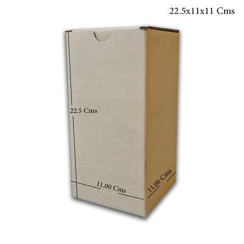 Heavy Duty Brown Corrugated kraft Boxes for Gifts (22.5x11x11) Cms – (6Pc Pack) - WILLOW