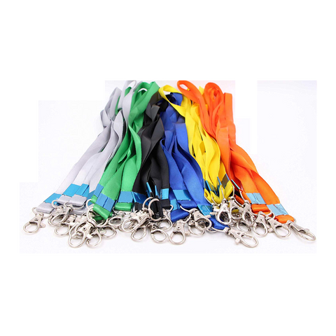 WILLOW 50 PCS 32-Inch Flat Lanyards with Hook Clip