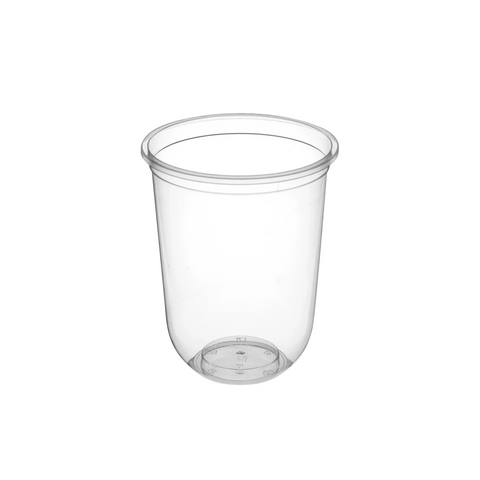 Sealable U Shaped Disposable Plastic Cup for Bubble Tea / Fruit Juice 95mm Diameter  (Box of 1000)