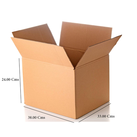 Heavy Duty Corrugated 5PLY Carton box, for moving and packing, 38 x 33 x 27 cms, (10Pc Pack) - Willow