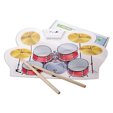 Drums and Percussion USB Midi Roll Up Drum Kit - SquareDubai