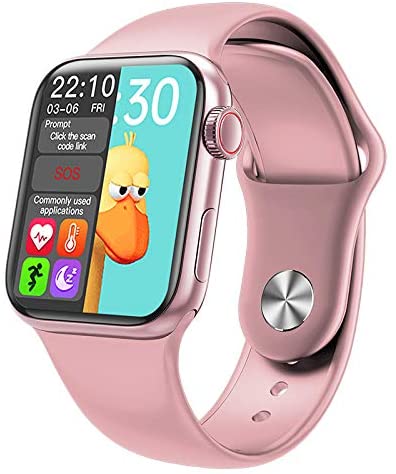 HW12 Full Screen Smart Watch 40MM/44MM Women Men Smartwatch Split Screen Bluetooth HD Call Play Music Sport Wrist (Red)