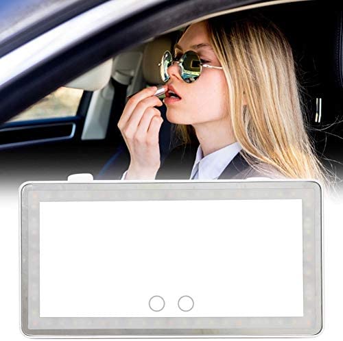 Olmecs Car Sun Visor Vanity Mirror, Rechargeable Makeup Mirror with 3 Light Modes & 60 LEDs