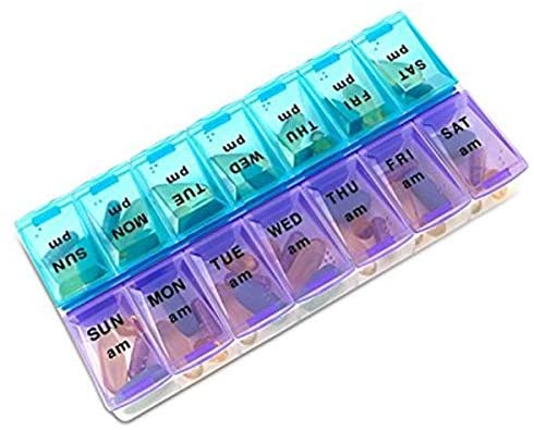 1PCS Medicine Container One Week 7 Days Pill Box with Keychain light Drugs Capsules Holder Storage Case