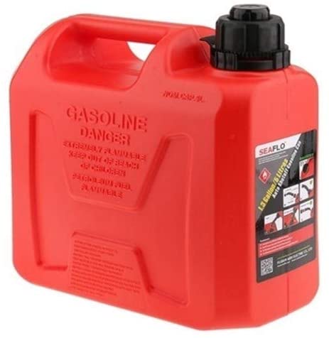 5 Litres Auto Shut Off Fuel Cans, Antistatic Petrol Diesel Tank Package - Seaflo
