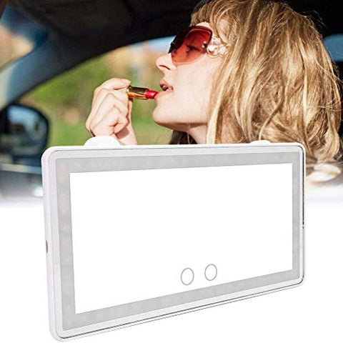 Olmecs Car Sun Visor Vanity Mirror, Rechargeable Makeup Mirror with 3 Light Modes & 60 LEDs