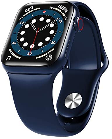 HW12 Full Screen Smart Watch 40MM/44MM Women Men Smartwatch Split Screen Bluetooth HD Call Play Music Sport Wrist (Blue)