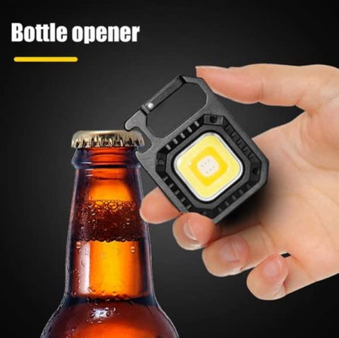 Olmecs Mini Cob Keychain Light 3 Modes Usb Rechargeable Strong Magnetic Emergency Lamps Outdoor Camping Light with Tripod Stand