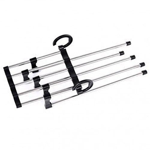 Ultra-practical Multi-functional Stainless Steel Tube Magic Pants Rack Trouser Hanger Home Storage