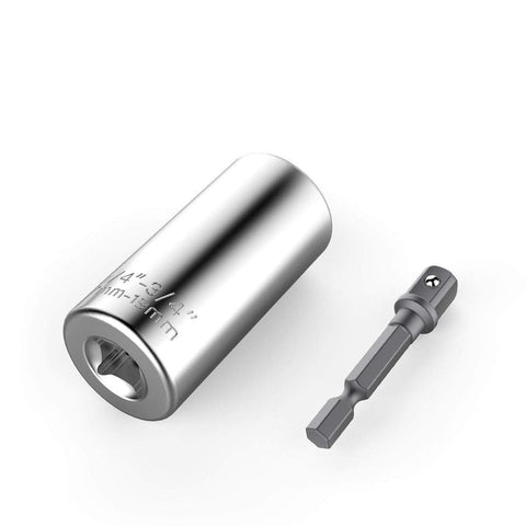 Multi-function 7mm-19mm Universal Sockets Metric Wrench Power Drill Adapter Socket Professional Repair Tools