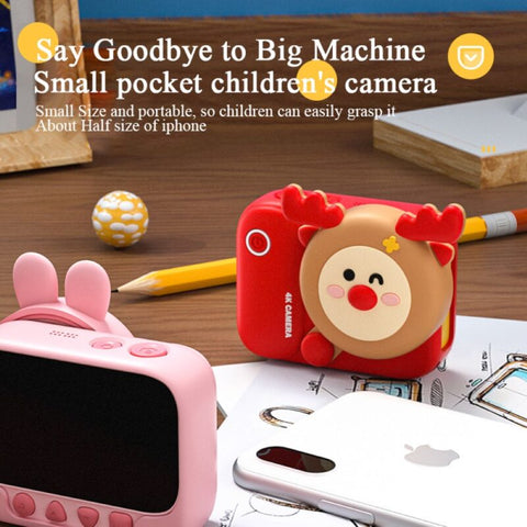 Emma Cute 2.4inch Rechargeable Children 4800W Dual Lens HD Mini Digital Camera - Bunny
