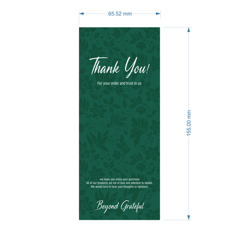 Willow 50Pc Pack Thank You For Your Order Sticker For Box  (15.5x6.5Cms) - Purple