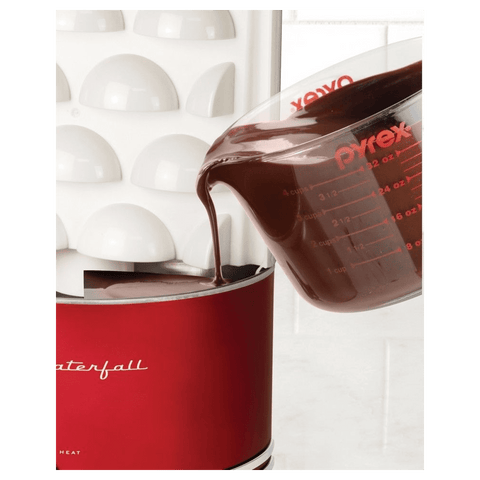 Nostalgia Retro Chocolate Waterfall, Red - CWF48RR