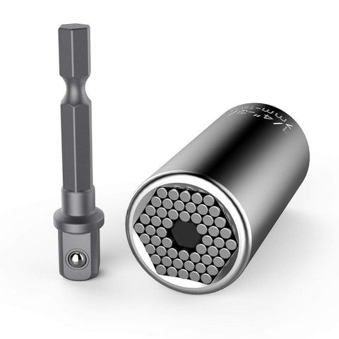 Multi-function 7mm-19mm Universal Sockets Metric Wrench Power Drill Adapter Socket Professional Repair Tools