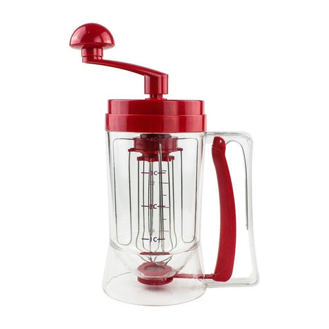 Pancake Batter Dispenser Multiuse Waffle Pancake Muffin Easy Pour with Measuring Label Manual Mixer Cake Cupcake Crepe Donut Maker