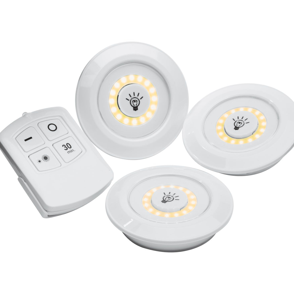 Led Light With Remote Control - 3 Pcs