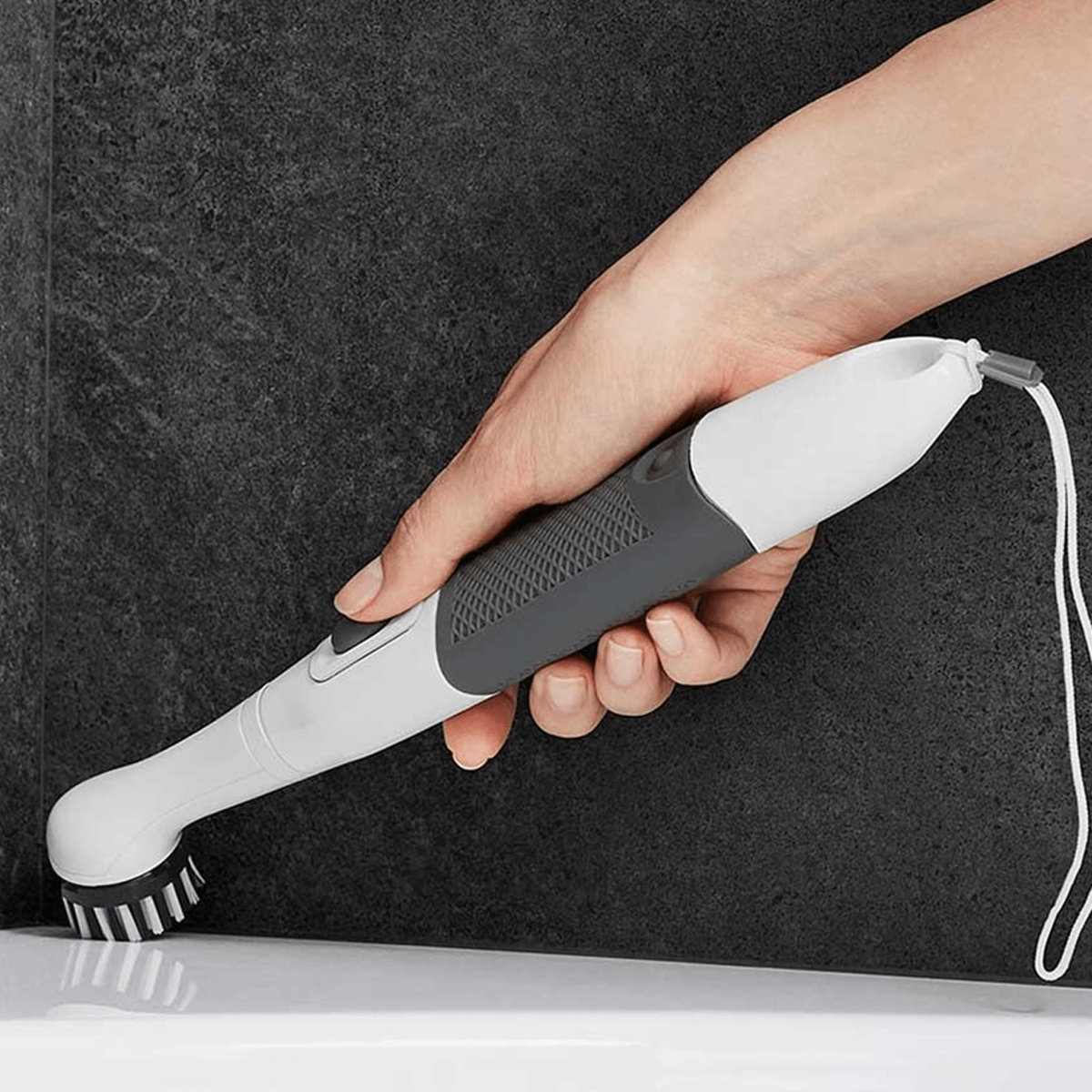 Electric Cleaning Brush, Grey/White - Tchibo