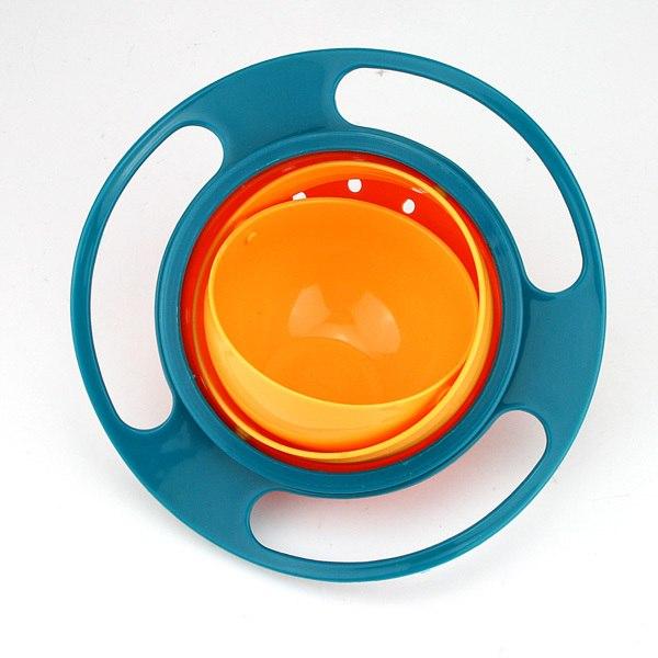 Gyro Bowl Spill Resistant Kids Gyroscopic Bowl With Lid