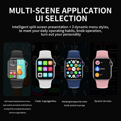 HW12 Full Screen Smart Watch 40MM/44MM Women Men Smartwatch Split Screen Bluetooth HD Call Play Music Sport Wrist (pink)